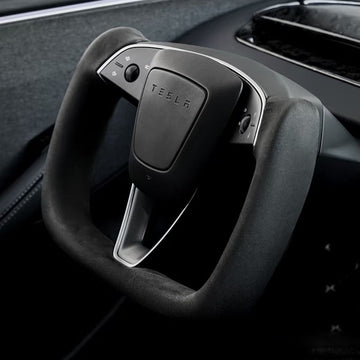 Alcantara Yoke Steering Wheel for Model 3 Highland & Model Y Juniper - HyperSteering