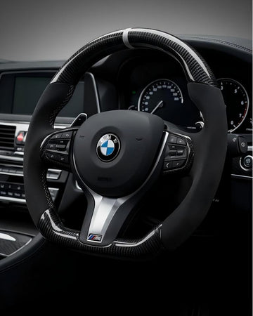 Custom Steering Wheel BMW 5 series sedan 04 - 10 | 5 6 Series | E60 E63 E64 by HyperSteering - HyperSteering
