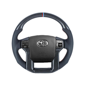 Custom Toyota Steering Wheel Land Cruiser Prado Style 2009 - 2021 by HyperSteering - HyperSteering