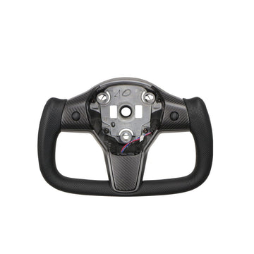 Perforated Leather Yoke Steering Wheel for Tesla Model 3 / Y - HyperSteering