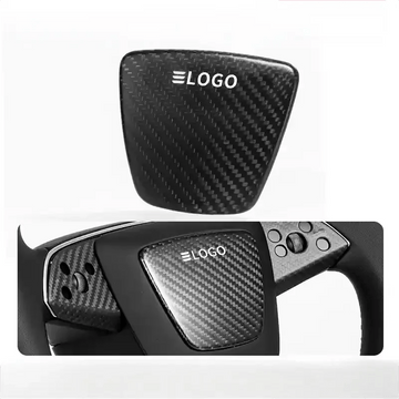 Real Dry Carbon Fiber Airbag Trim Cover for Tesla Model 3 Highland & New Model Y - HyperSteering