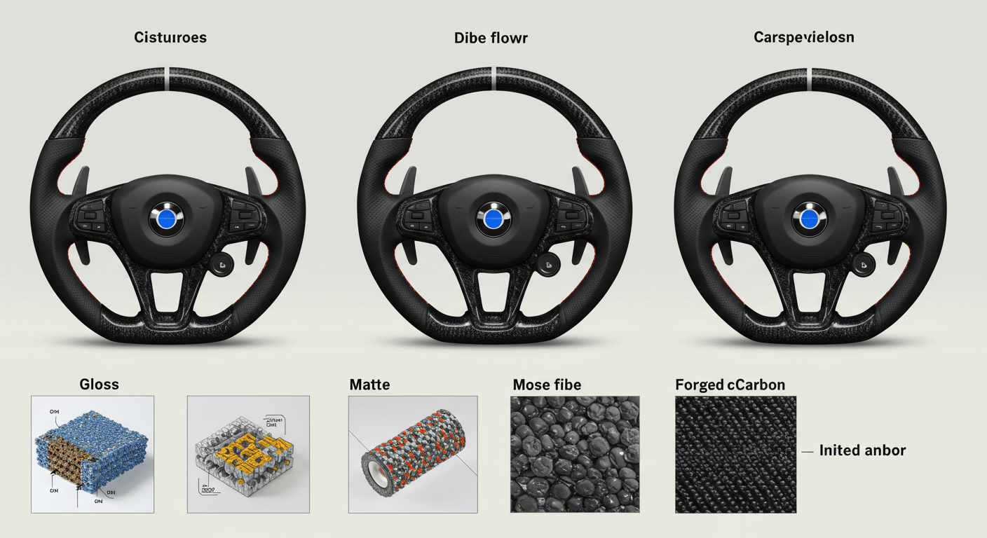 Carbon Fiber Steering Wheels: A Detailed Analysis of Gloss, Matte, and Forged Carbon Options - HyperSteering