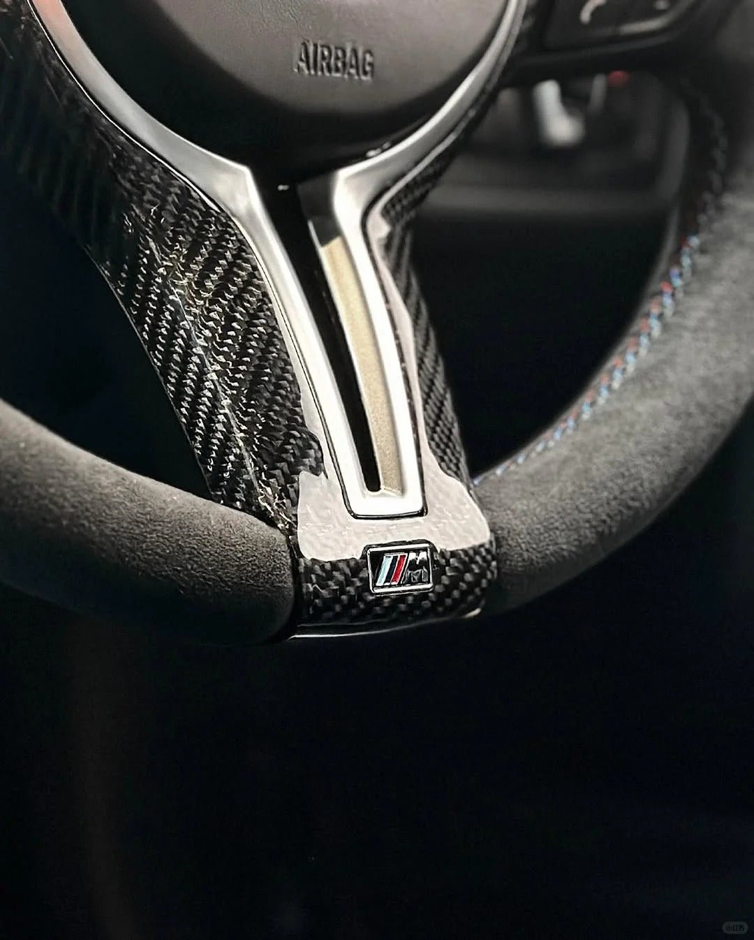 Alcantara N Carbon Fiber M - Performance Steering Wheel for BMW F - Chassis (F30 F80 F82 F15 X5) - HyperSteering