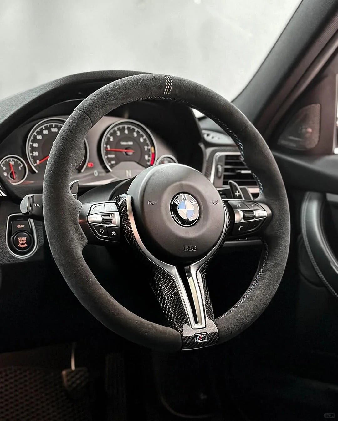 Alcantara N Carbon Fiber M - Performance Steering Wheel for BMW F - Chassis (F30 F80 F82 F15 X5) - HyperSteering