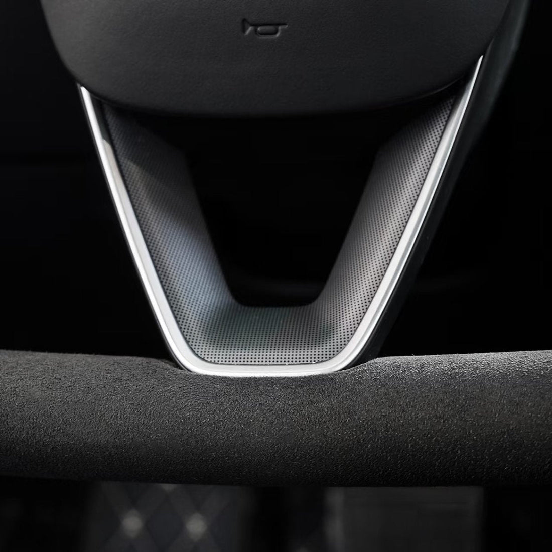Alcantara Yoke Steering Wheel for Model 3 Highland & Model Y Juniper - HyperSteering