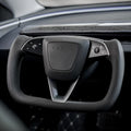 Alcantara Yoke Steering Wheel for Model 3 Highland & Model Y Juniper - HyperSteering