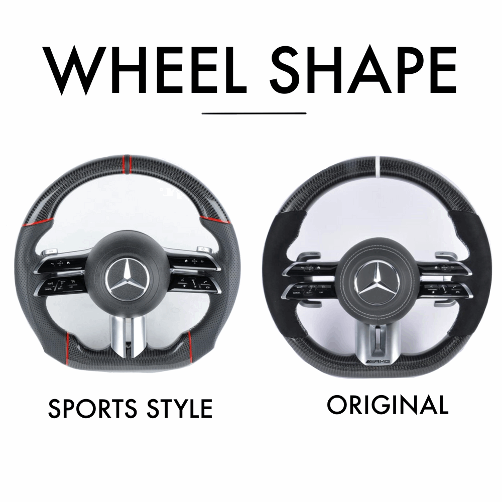 Carbon Fiber Custom Steering wheel Mercedes Benz AMG 2022+ by HyperSteering - HyperSteering