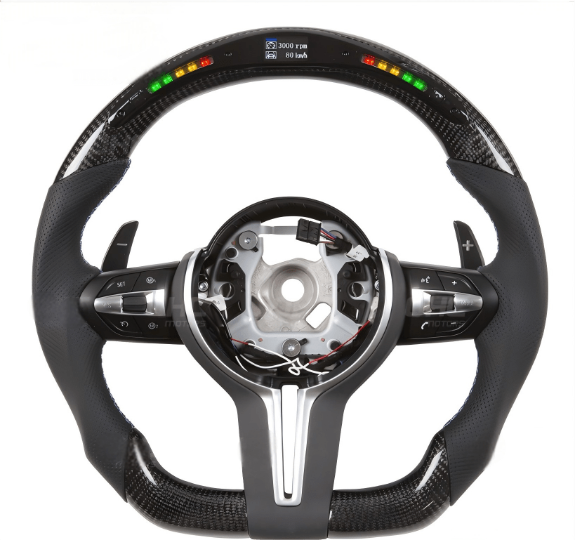 Carbon Fiber LED Display Steering Wheel for BMW 5 Series E60 LCI (2006 - 2009) - HyperSteering