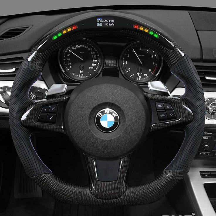 Carbon Fiber LED Display Steering Wheel for BMW 5 Series E60 LCI (2006 - 2009) - HyperSteering
