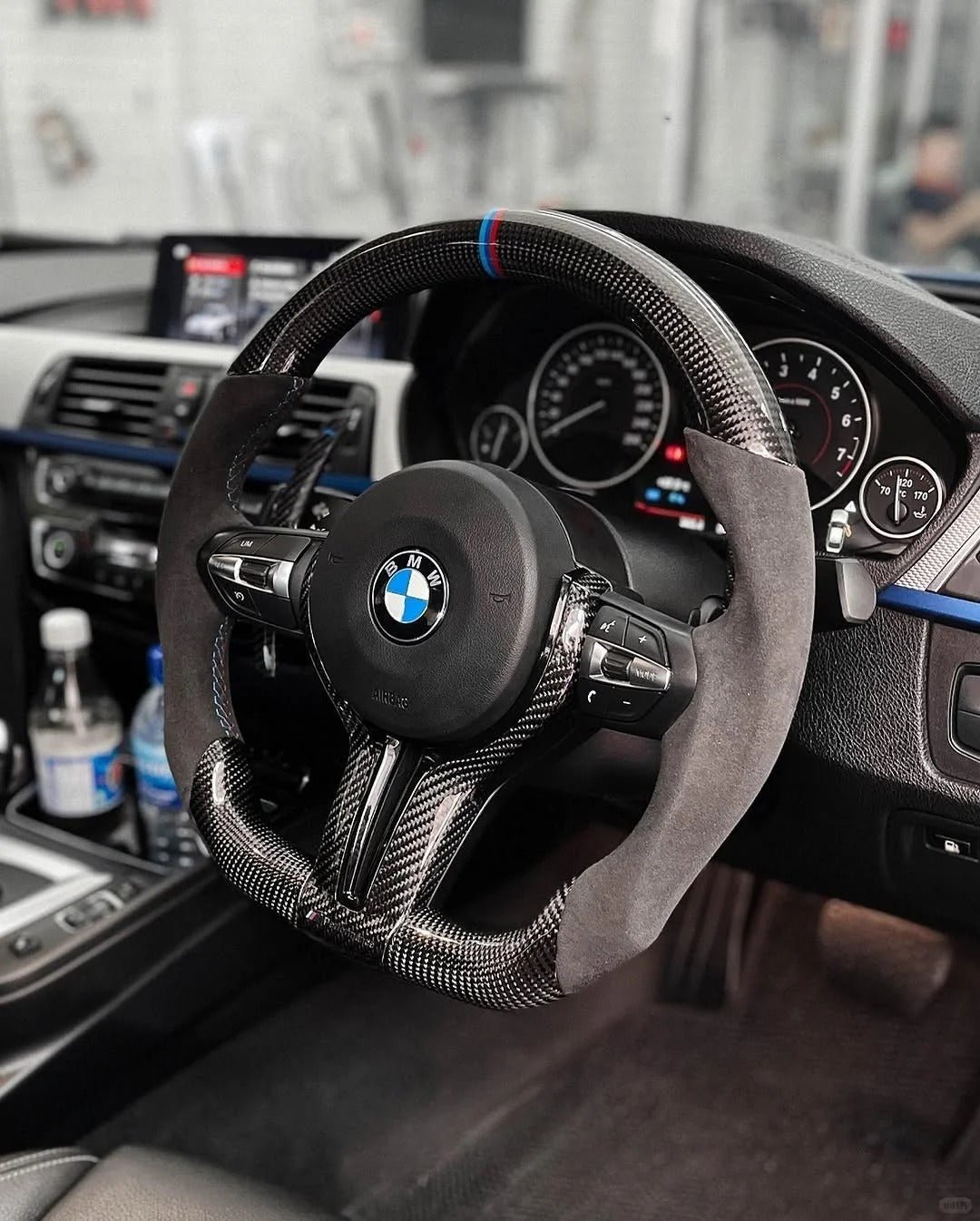 Carbon Fiber M - Sport Steering Wheel for BMW F - Series (F20 F30 F80 F15 X5 X6) - HyperSteering
