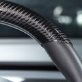 Carbon Fiber Steering Wheel Trim Kit for Tesla Model 3 / Y (Upper & Lower) - HyperSteering