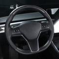 Carbon Fiber Steering Wheel Trim Kit for Tesla Model 3 / Y (Upper & Lower) - HyperSteering