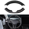 Carbon Fiber Steering Wheel Trim Kit for Tesla Model 3 / Y (Upper & Lower) - HyperSteering