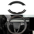 Carbon Fiber Steering Wheel Trim Kit for Tesla Model 3 / Y (Upper & Lower) - HyperSteering