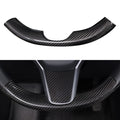 Carbon Fiber Steering Wheel Trim Kit for Tesla Model 3 / Y (Upper & Lower) - HyperSteering