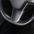Carbon Fiber Steering Wheel Trim Kit for Tesla Model 3 / Y (Upper & Lower) - HyperSteering
