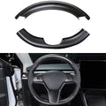 Carbon Fiber Steering Wheel Trim Kit for Tesla Model 3 / Y (Upper & Lower) - HyperSteering