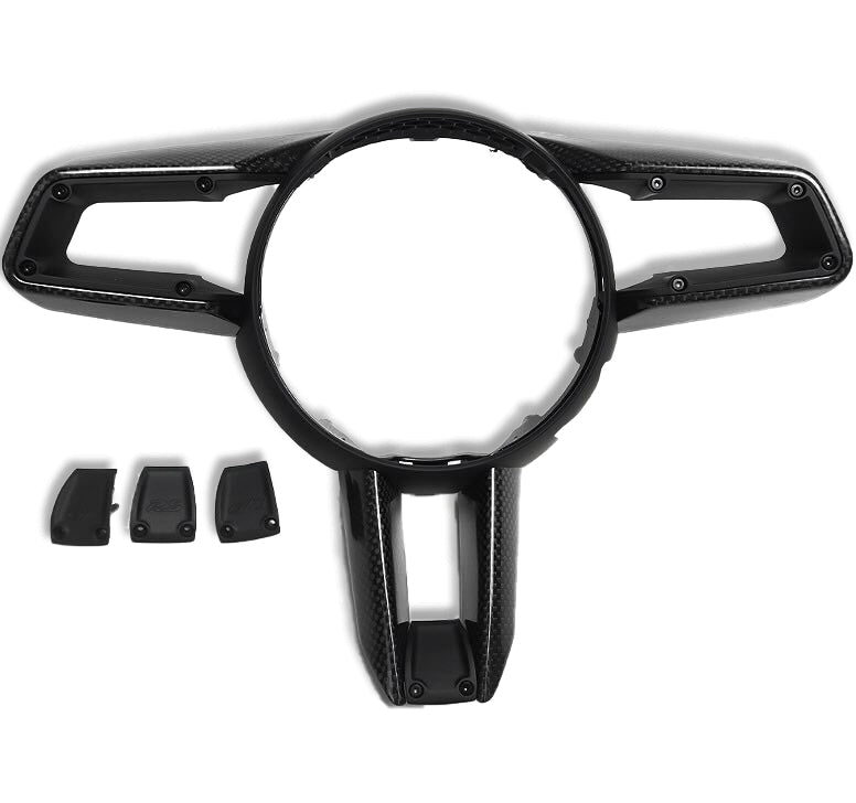 Carbon Fiber Steering Wheel Trim - Porsche 992 Carrera - HyperSteering