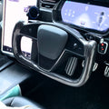 Carbon Fiber Yoke Plaid Steering Wheel Upgrade for Tesla Model S / X 2021 - 2025 - HyperSteering