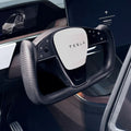 Carbon Fiber Yoke Plaid Steering Wheel Upgrade for Tesla Model S / X 2021 - 2025 - HyperSteering