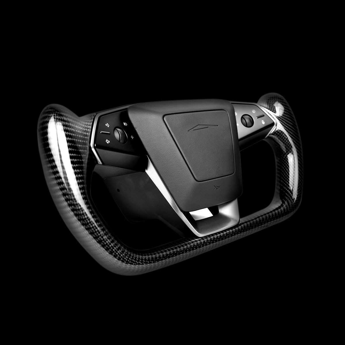 Carbon Fiber Yoke Steering Wheel for Tesla Cybertruck - HyperSteering