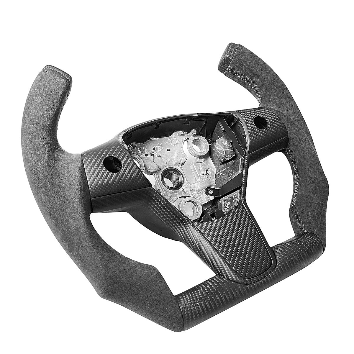 Custom Carbon Fiber Steering Wheel for Tesla Model 3 / Y【F1 Style】 - HyperSteering