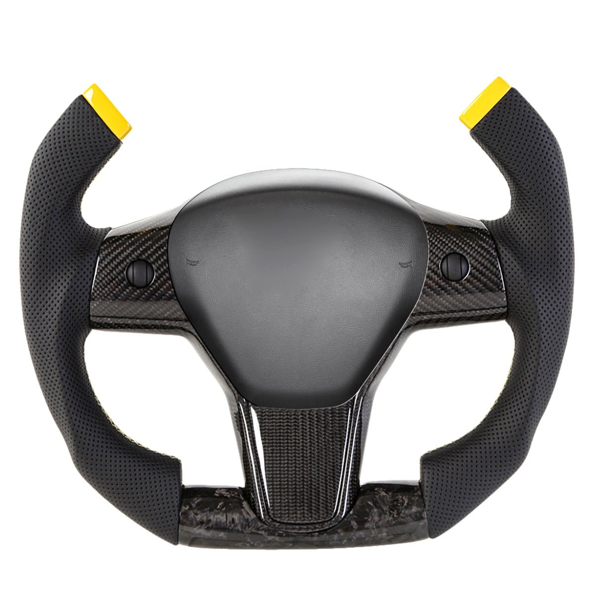 Custom Carbon Fiber Steering Wheel for Tesla Model 3 / Y【F1 Style】 - HyperSteering