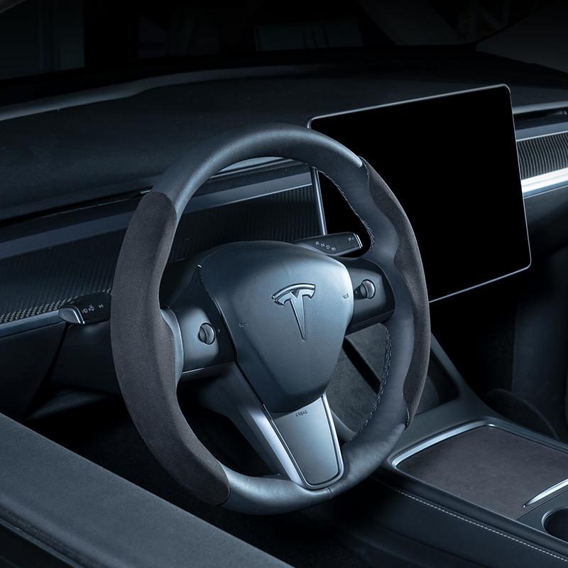 Custom Fit Steering Wheel Cover for Tesla Model 3 & Y - HyperSteering