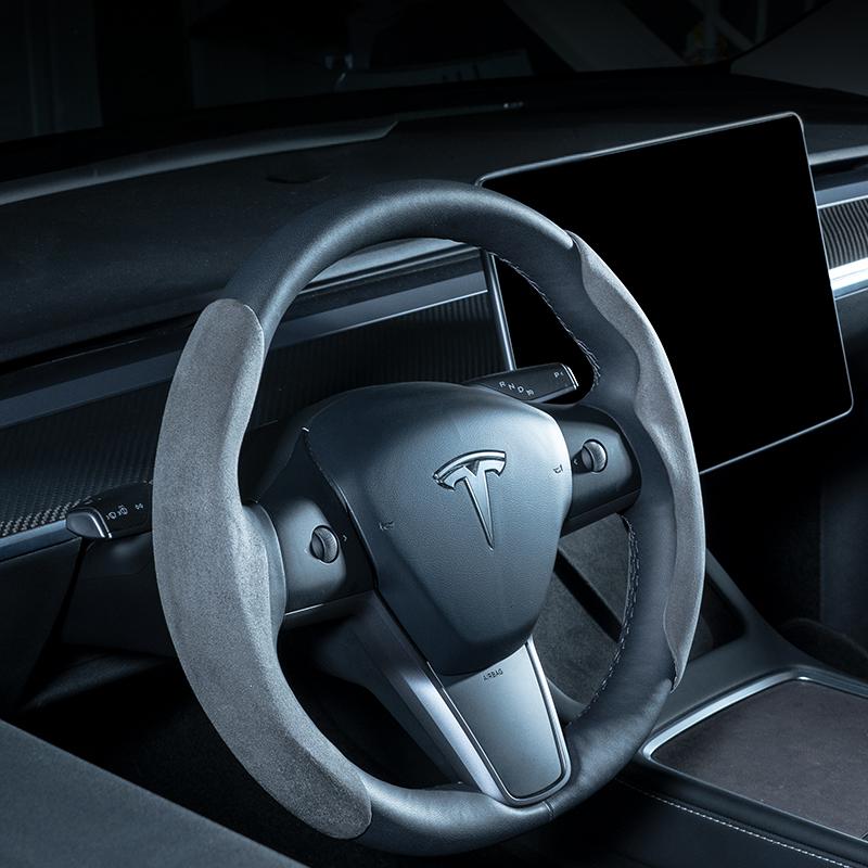 Custom Fit Steering Wheel Cover for Tesla Model 3 & Y - HyperSteering