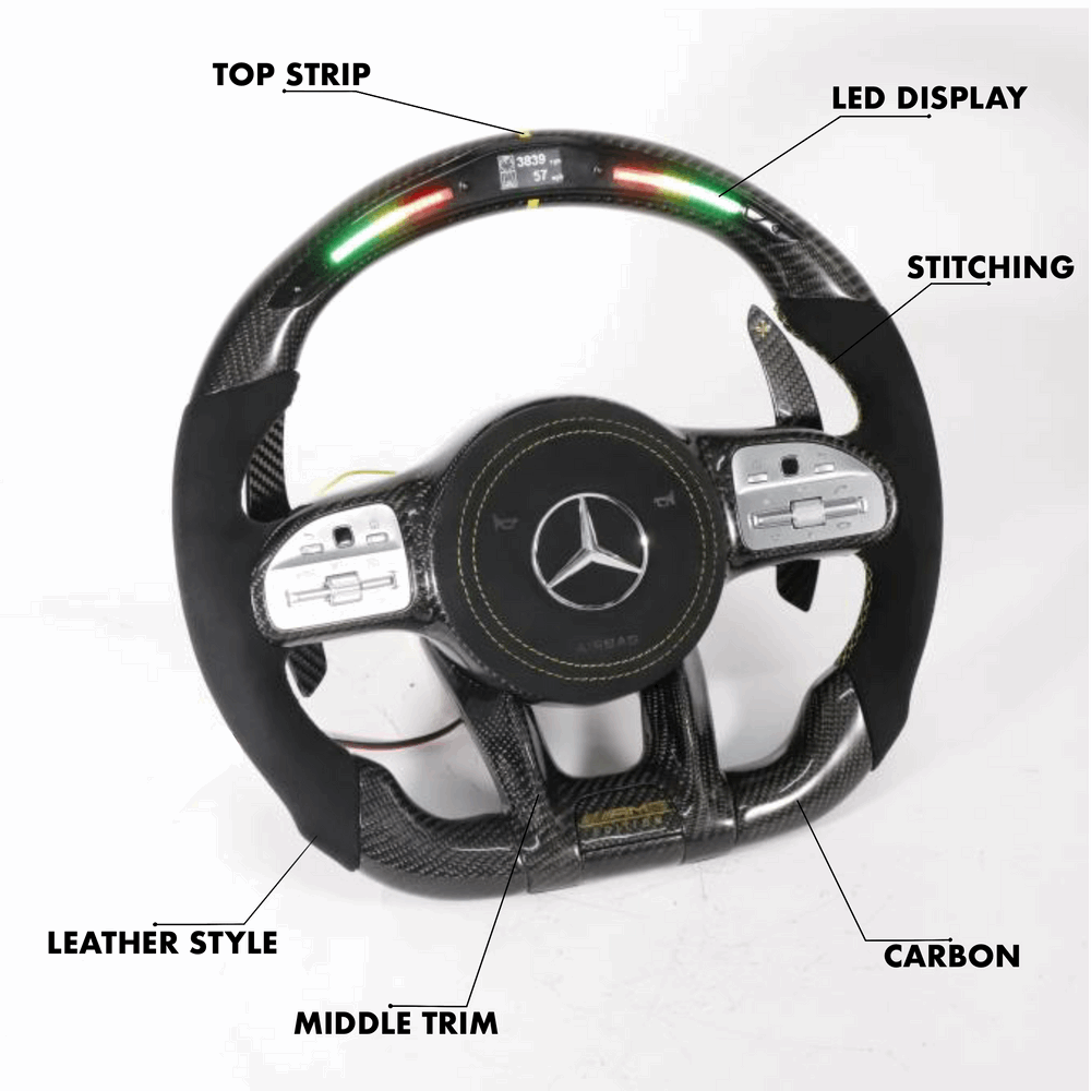 Custom Mercedes Benz C - Class W204 4 Spoke Steering Wheel 2007 - 2010 by HyperSteering - HyperSteering