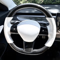 Custom Round Carbon Fiber Steering wheel for Tesla Model 3 / Y - HyperSteering