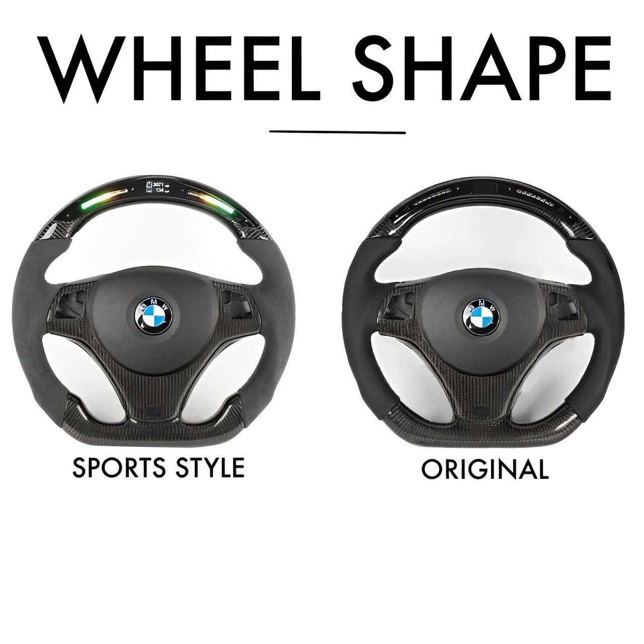 Custom Steering Wheel - 05 - 13 BMW 1/3/X1/X3/M3 Series M Sport| E90 E91 E92 E93 E82 E88 E84 E83 by HyperSteering - HyperSteering