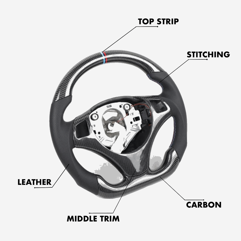 Custom Steering Wheel - 05 - 13 BMW 1/3/X1/X3/M3 Series M Sport| E90 E91 E92 E93 E82 E88 E84 E83 by HyperSteering - HyperSteering