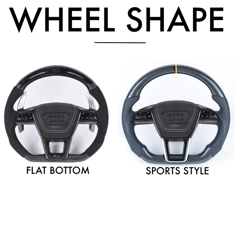 Custom Steering Wheel Audi RS6 / RS7 / RSQ8 Style (2010 - 2021) by HyperSteering - HyperSteering
