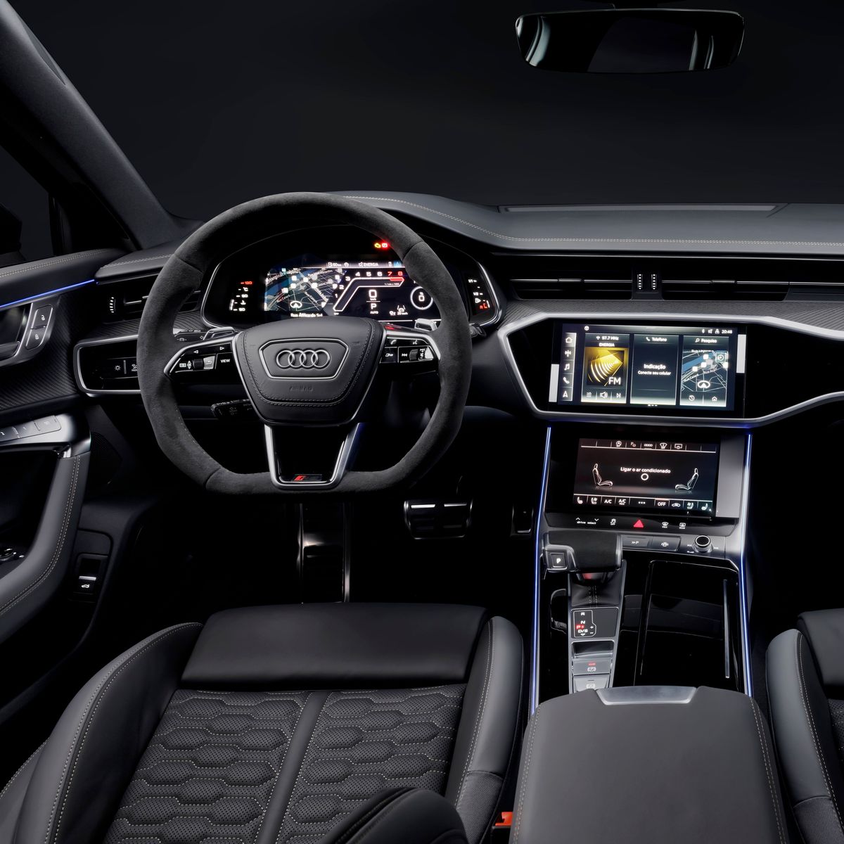 Custom Steering Wheel Audi RS6 / RS7 / RSQ8 Style (2010 - 2021) by HyperSteering - HyperSteering