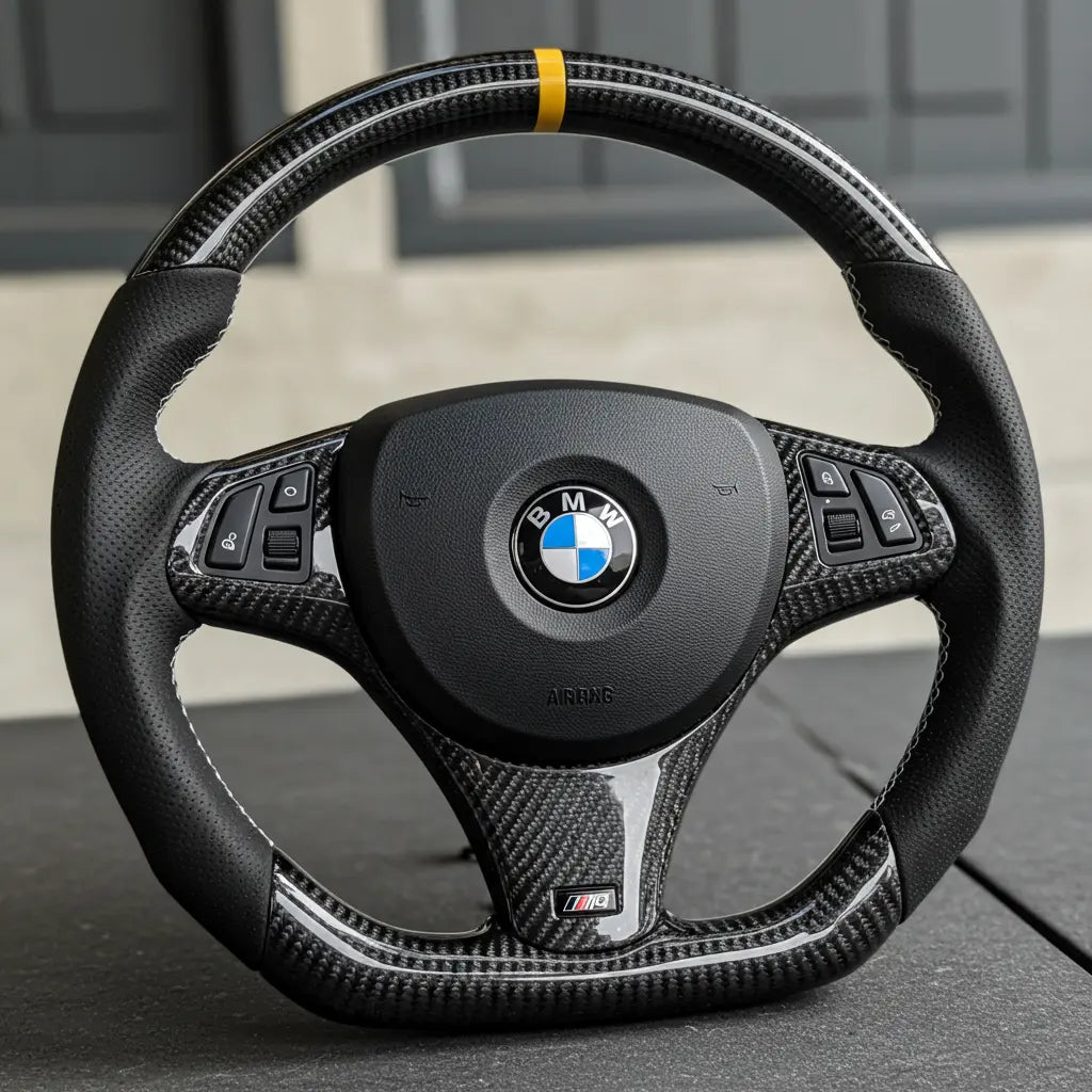 Custom Steering Wheel BMW 5 series sedan 04 - 10 | 5 6 Series | E60 E63 E64 by HyperSteering - HyperSteering