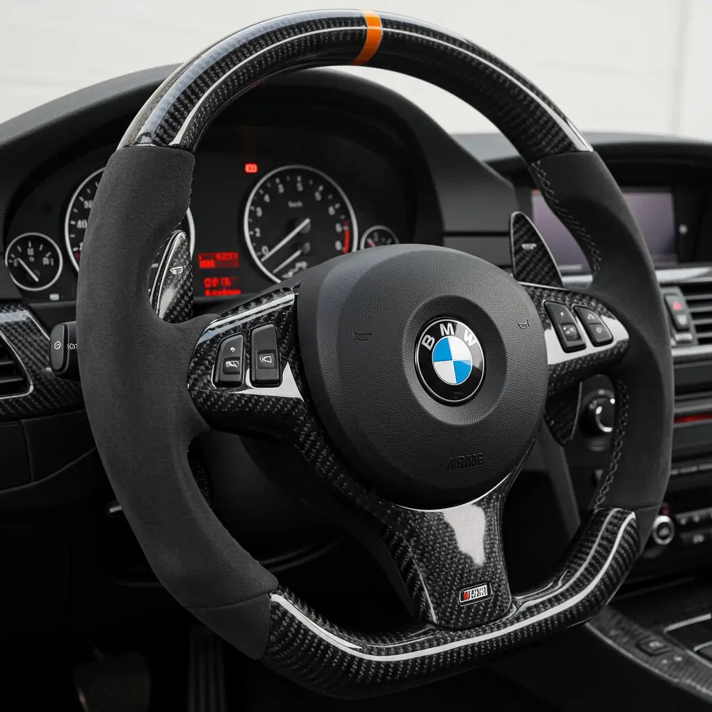 Custom Steering Wheel BMW 5 series sedan 04 - 10 | 5 6 Series | E60 E63 E64 by HyperSteering - HyperSteering