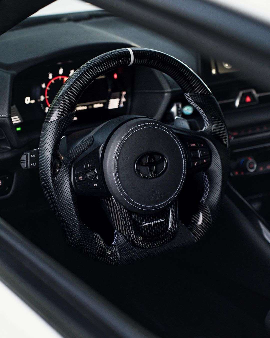 Custom Toyota Steering Wheel A90 Supra 2020 - present by HyperSteering - HyperSteering