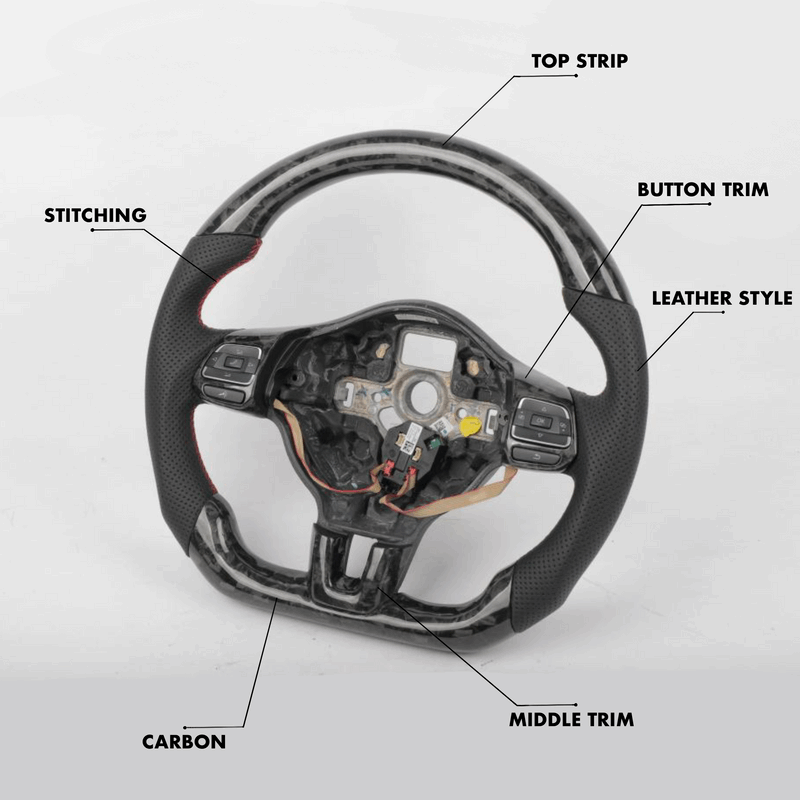 Custom Volkswagen Steering Wheel Golf MK6 Style by HyperSteering - HyperSteering