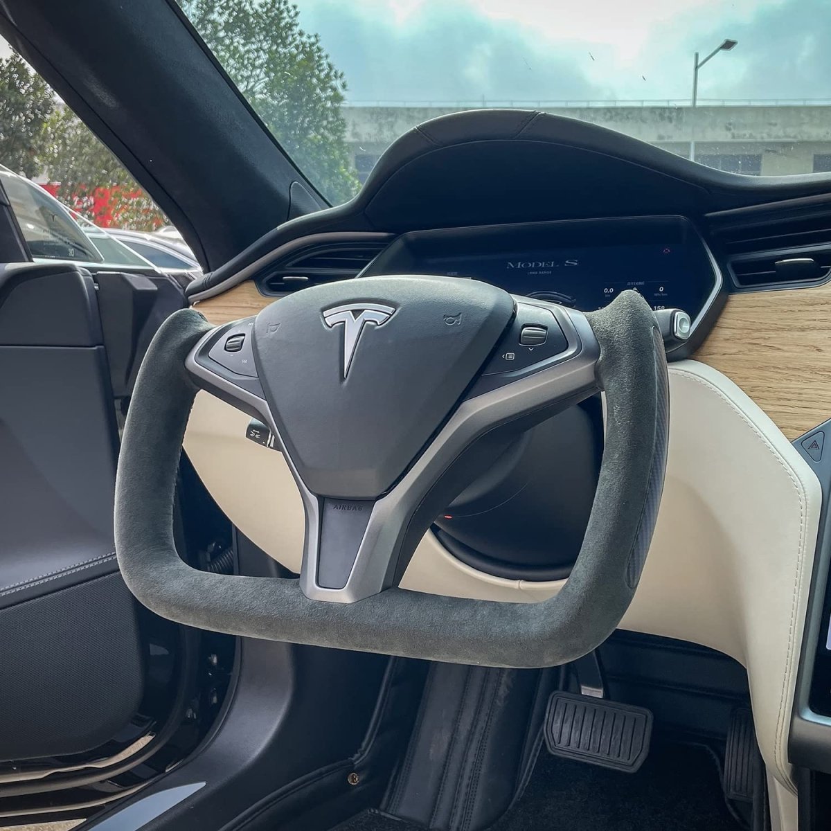Custom Yoke Steering Wheel Replacement for Tesla Model X / S 2012 - 2020 - HyperSteering