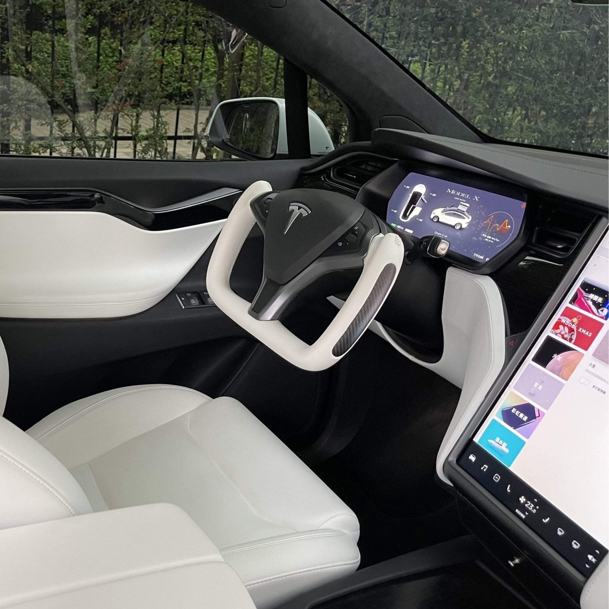 Custom Yoke Steering Wheel Replacement for Tesla Model X / S 2012 - 2020 - HyperSteering