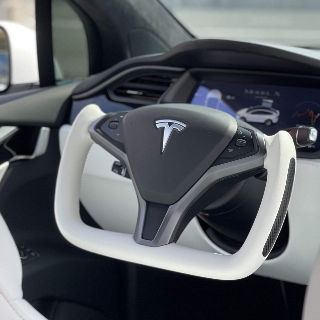Custom Yoke Steering Wheel Replacement for Tesla Model X / S 2012 - 2020 - HyperSteering