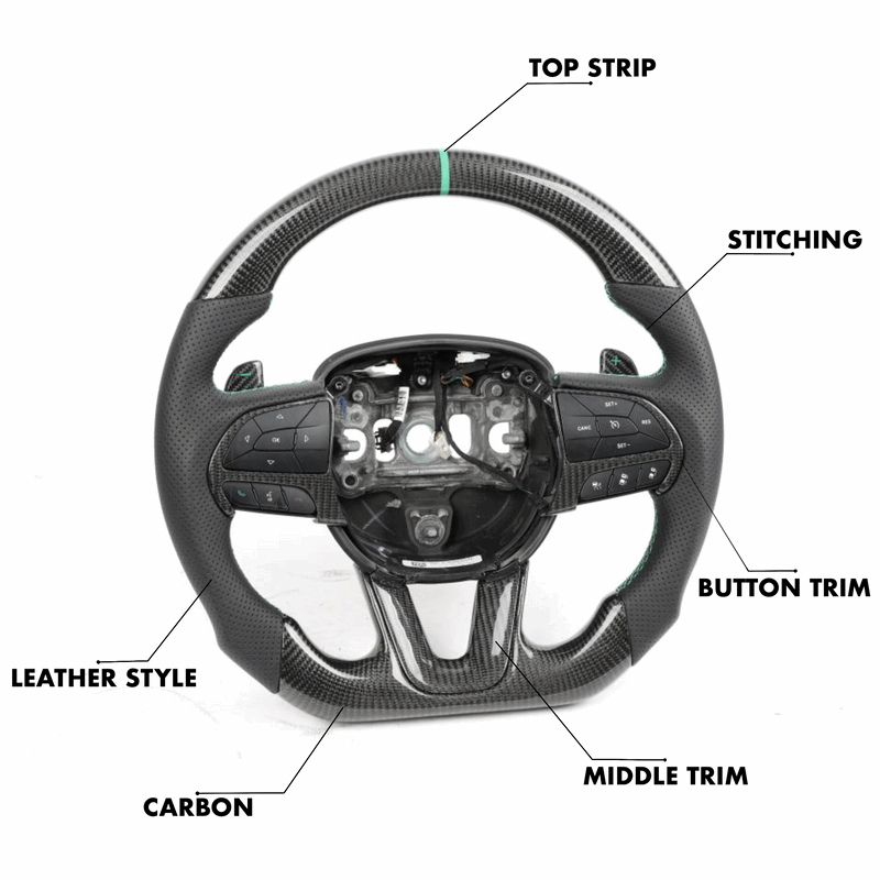 Dodge Challenger SRT Style - Full Custom Steering Wheel - HyperSteering