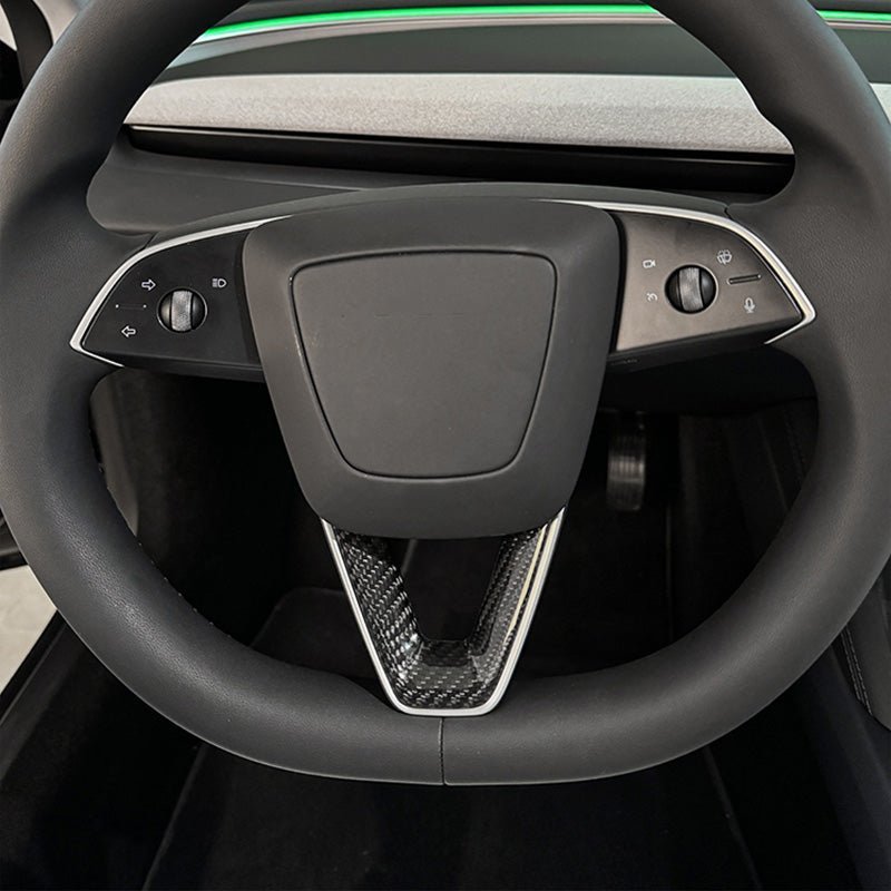 Dry Carbon Fiber Steering Wheel V - Cover for Model 3 Highland & New Model Y - HyperSteering
