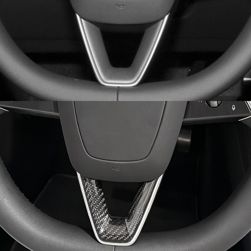 Dry Carbon Fiber Steering Wheel V - Cover for Model 3 Highland & New Model Y - HyperSteering