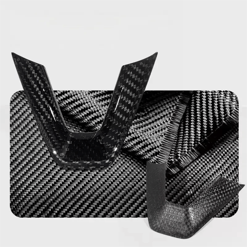 Dry Carbon Fiber Steering Wheel V - Cover for Model 3 Highland & New Model Y - HyperSteering