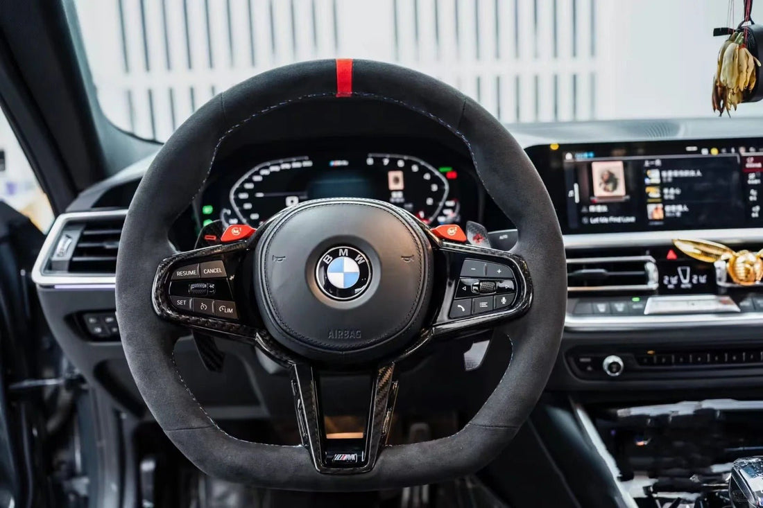 Full Alcantara CS Steering Wheel for BMW 2015+ G - Chassis - HyperSteering