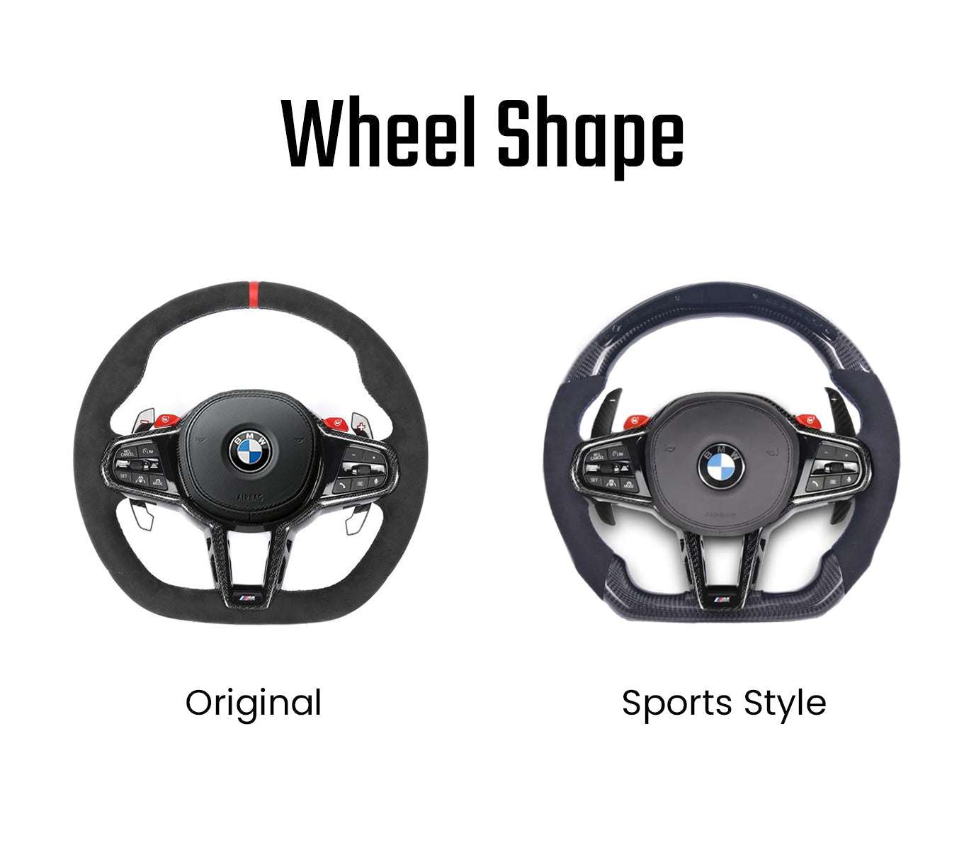 G30 Style Carbon Fiber Steering Wheel for BMW F1X F9X (2010 - 2018) - HyperSteering