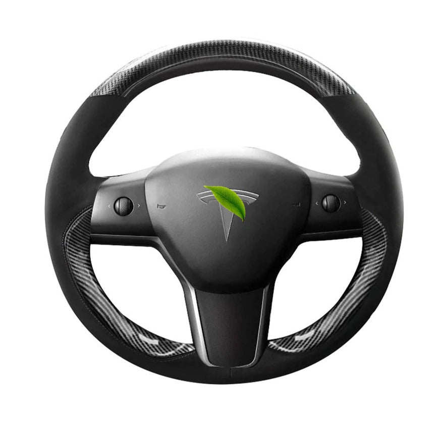 Genuine Leather Steering Wheel Cover for Tesla Model 3 / Y - HyperSteering