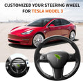 Genuine Leather Steering Wheel Cover for Tesla Model 3 / Y - HyperSteering